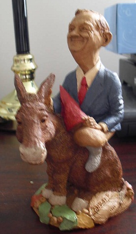 Unique 1999 Tom Clark Bill Bradley on Donkey Statue 7"