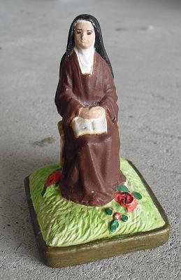 Unique Vintage Ceramic Sitting Nun Figurine Carmel?
