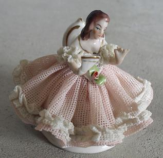 Antique Porcelain Germany Victorian Girl Figurine