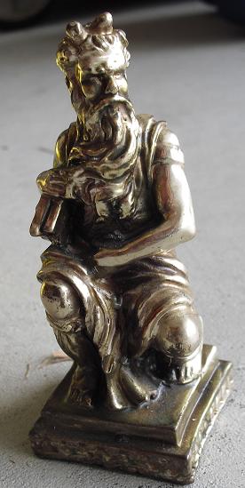 Unique Vintage Silverplate Metal Moses Figurine