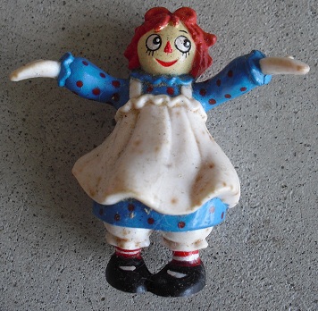 Vintage 1980s Vinyl Raggedy Ann Figurine