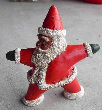 Unique Resin Black Santa Claus Figurine 5" Tall