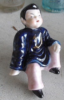Vintage Occupied Japan Sitting Asian Man Figurine