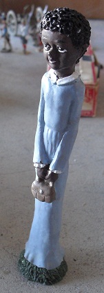 Tall Thin Resin Black Woman Figurine