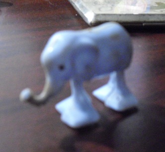 Vintage Plastic Small Elephant Walker Figure