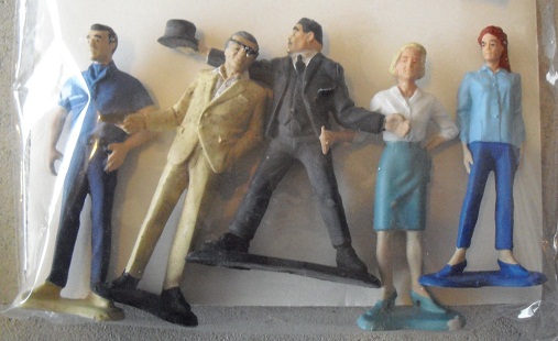 Set of 5 1964 Gilbert James Bond Figurines