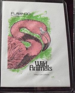 Vintage Wild Animals Flamingo FDC Card