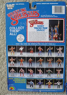 1980s LJN Full Bio Card Randy Macho Man Savage