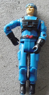 1980s GI Joe Action Figure in Blue 3 7/8"