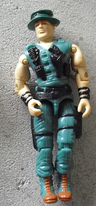 Vintage 1980s GI Joe Action Figure in Green 3 7/8"