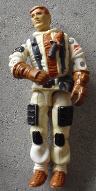 1980s GI Joe Action Figure in White 3 7/8"