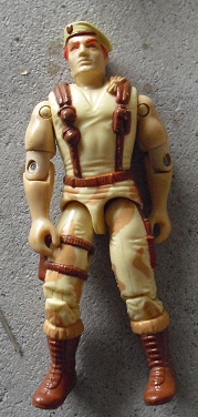 1980s GI Joe Action Figure in Yellow and Tan 3 7/8"