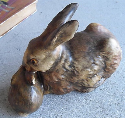 Vintage Goebel Mother Rabbit with Bunny Figurine TM5