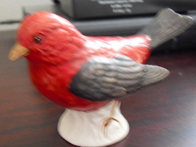 Vintage Goebel Bird Figurine Scarlet Tanager TMK 5