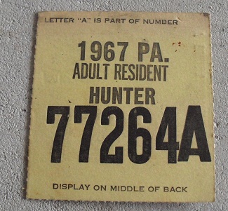 1967 Pennsylvania Hunter's License #2