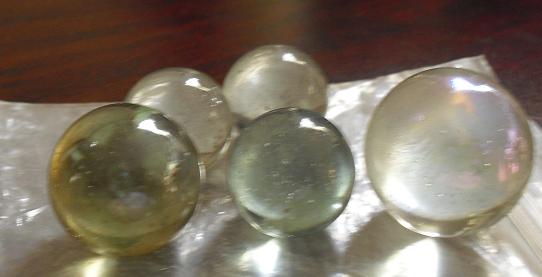 Lot of 5 Vintage Glass Shooter Marbles