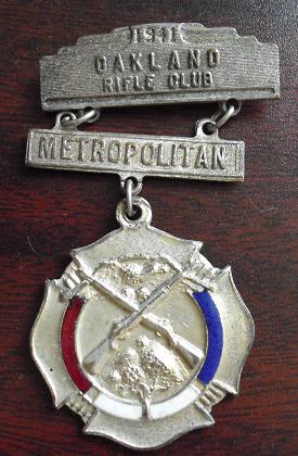Original 1941 Oakland Rifle Club Award Medal