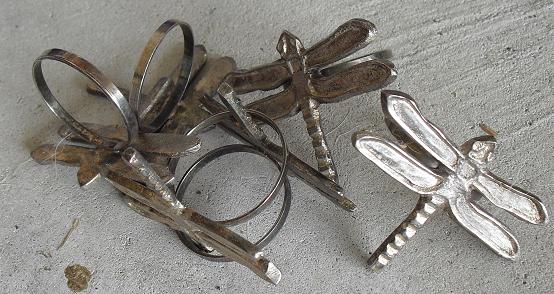 Unique Lot of 6 Butterfly Napkin Rings
