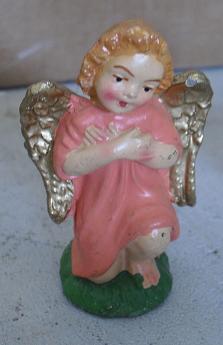 1940s Composition Nativity Figurine Angel ITALY