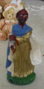 1940s Composition Nativity Figurine Black Wiseman Italy