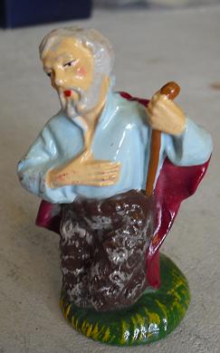 1940s Composition Nativity Figurine Joseph