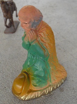 Vintage Ceramic Wiseman Kneeling Nativity Figurine
