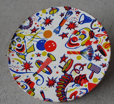 Vintage Tin Metal Noisemaker Clowns