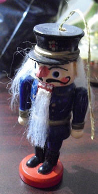 Modern Blue Nutcracker Christmas Ornament