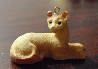 Small Resin Cat Christmas Ornament
