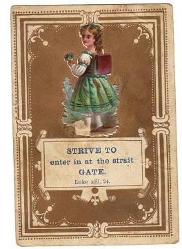 Victorian Religious Trade Card Little Girl
