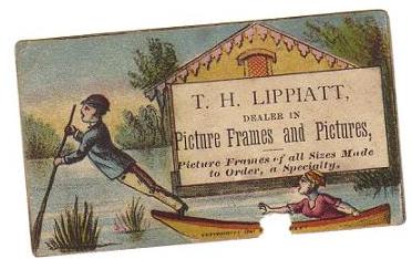 1881 Victorian Trade Card T.H. Lippiatt Frames