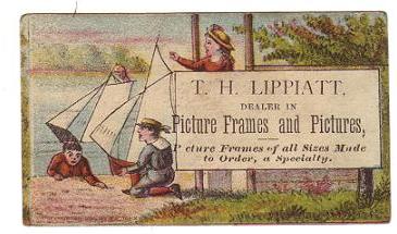 1800s Victorian Trade Card - T.H. Lippiatt Frames