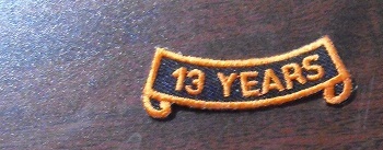 Embroidered Shoulder Patch - 13 Years