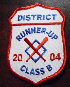Embroidered Patch - 2004 District B Runner Up