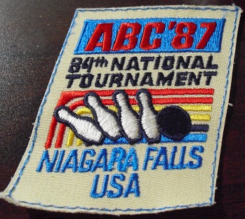 Embroidered Patch - ABC 87 Bowling Tournament