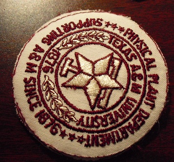 Embroidered Patch - Texas A&M Physical Plant Dept