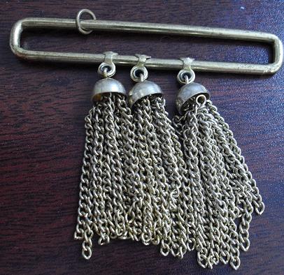 Odd Brass Metal Pendant with Ropes