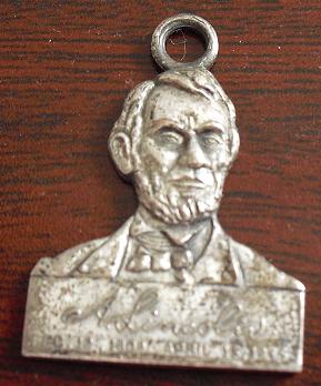 RARE Silver Plate Abraham Lincoln Pendant