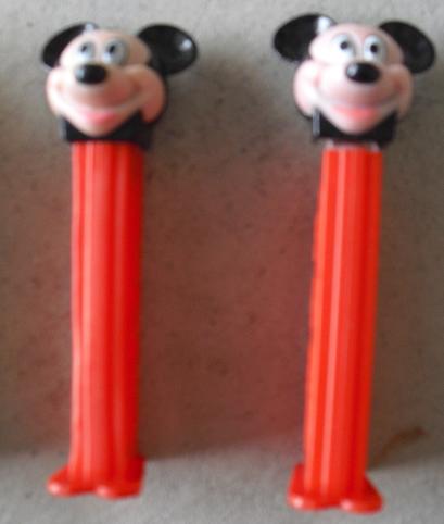 Lot of 2 Vintage Pez Dispensers Mickey Mouse