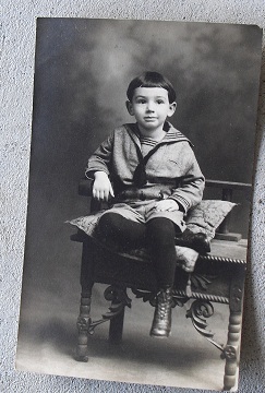 Early 1900s Photo Postcard of Little Boy