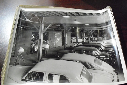 1950 Erie Railroad Photograph of Cars Loaded in Boxcar