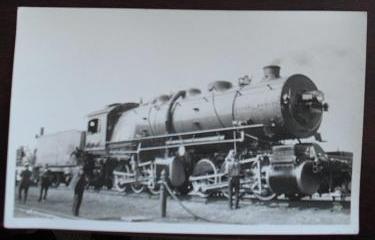 Old Black and White Photograph Postcard B&O 2400 Locomotive