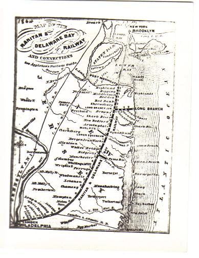 Vintage Photo Print 1864 Delaware Bay Railway Map