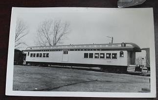 Old Black and White Photograph Postcard L&N Diner Car