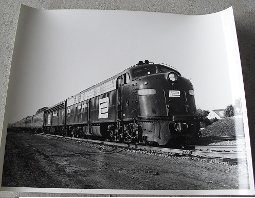 Vintage 8x10 Photograph Penn Central Locomotive
