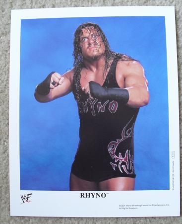 WWE WWF Wrestler Rhyno Press Photograph