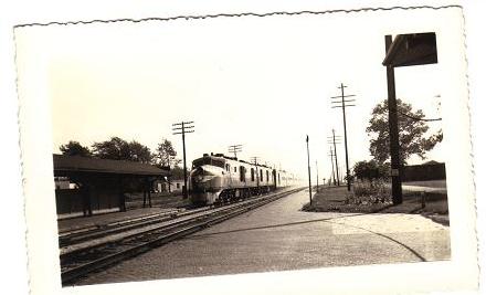 Vintage Photograph Locomotive at Station