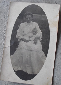 Early 1900s Photo Postcard - Woman with Baby