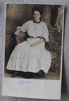 Early 1900s Photo Postcard - Woman Sitting