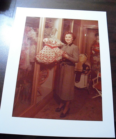 Shirley Temple Holding Dress 8x10 Photograph